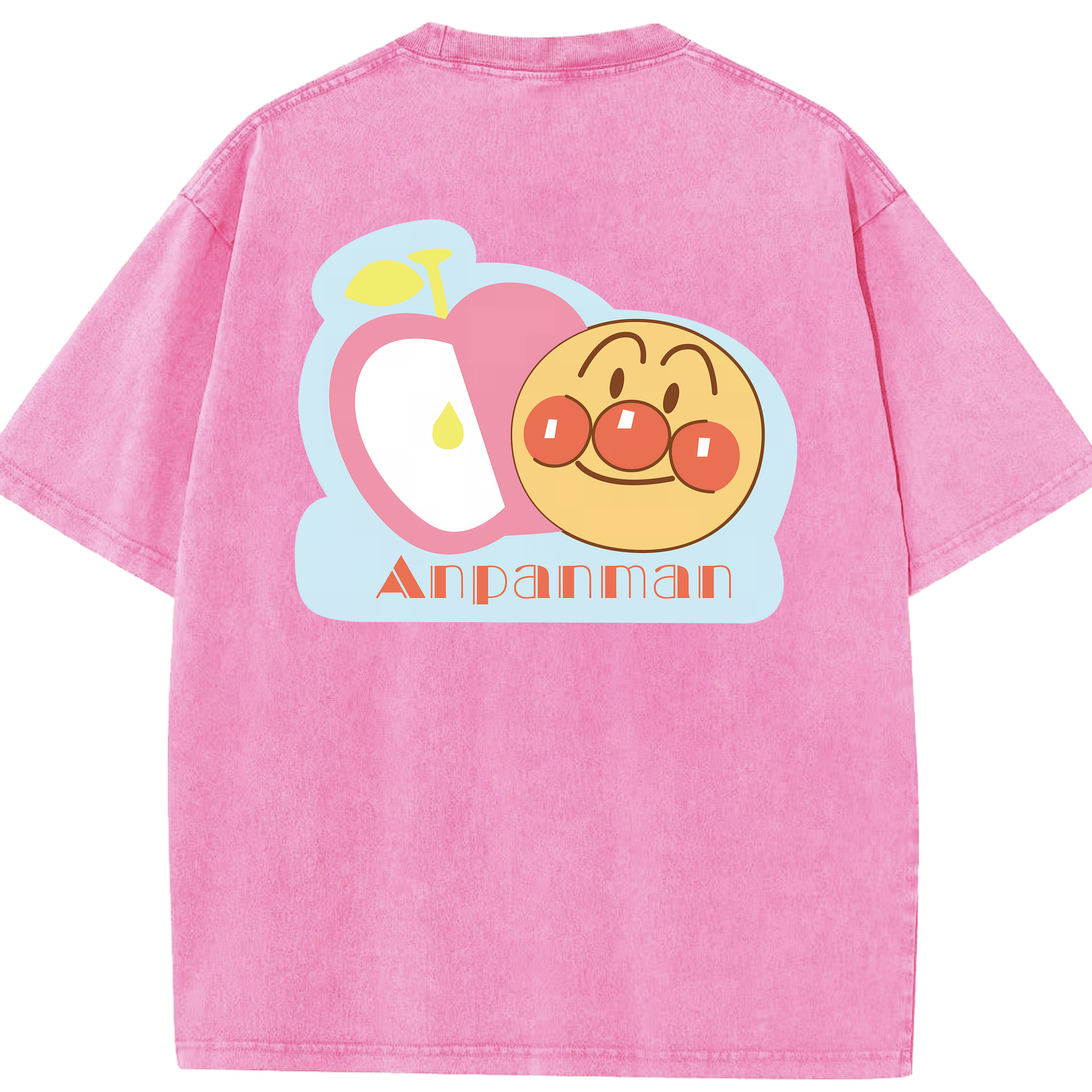 （画像用） アンパンマン Anpanman 綿100% ヴィンテージ風 半袖Tシャツ（背面プリント）